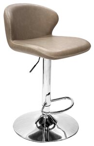 H2045-09-STV Rosso Gaslift Swivel Barstool In S Vintage Faux Leather With Chrome Legs (Single)