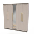 HAW191 Tall 5 Door 2 Drawer Centre Mirror Robe