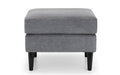 HAY204 Ottoman - Grey Chenille Fabric