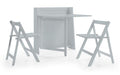 HEL002 Compact Folding Light Grey Dining Set