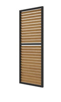 Adjustable Aluminium Louvre Slat Panel 1.3m - Wood Effect
