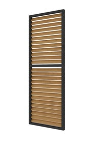 Adjustable Aluminium Louvre Slat Panel 1.3m - Wood Effect