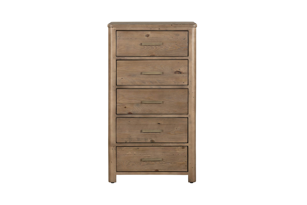 Ino-412-CW Tall Chest 5 Drawer - Cashew