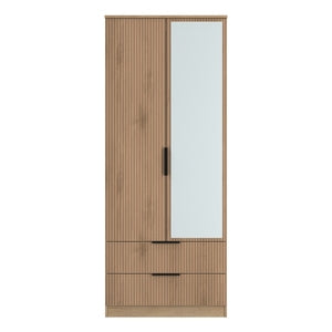 2ft6in 2 Drawer Mirror Robe