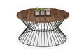 JER001 Round Wire Coffee Table - Walnut