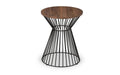 JER002 Round Wire Lamp Table - Walnut