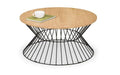 JER003 Round Wire Coffee Table - Euro Oak