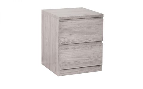 JUP304 2 Drawer Bedside - Grey Oak