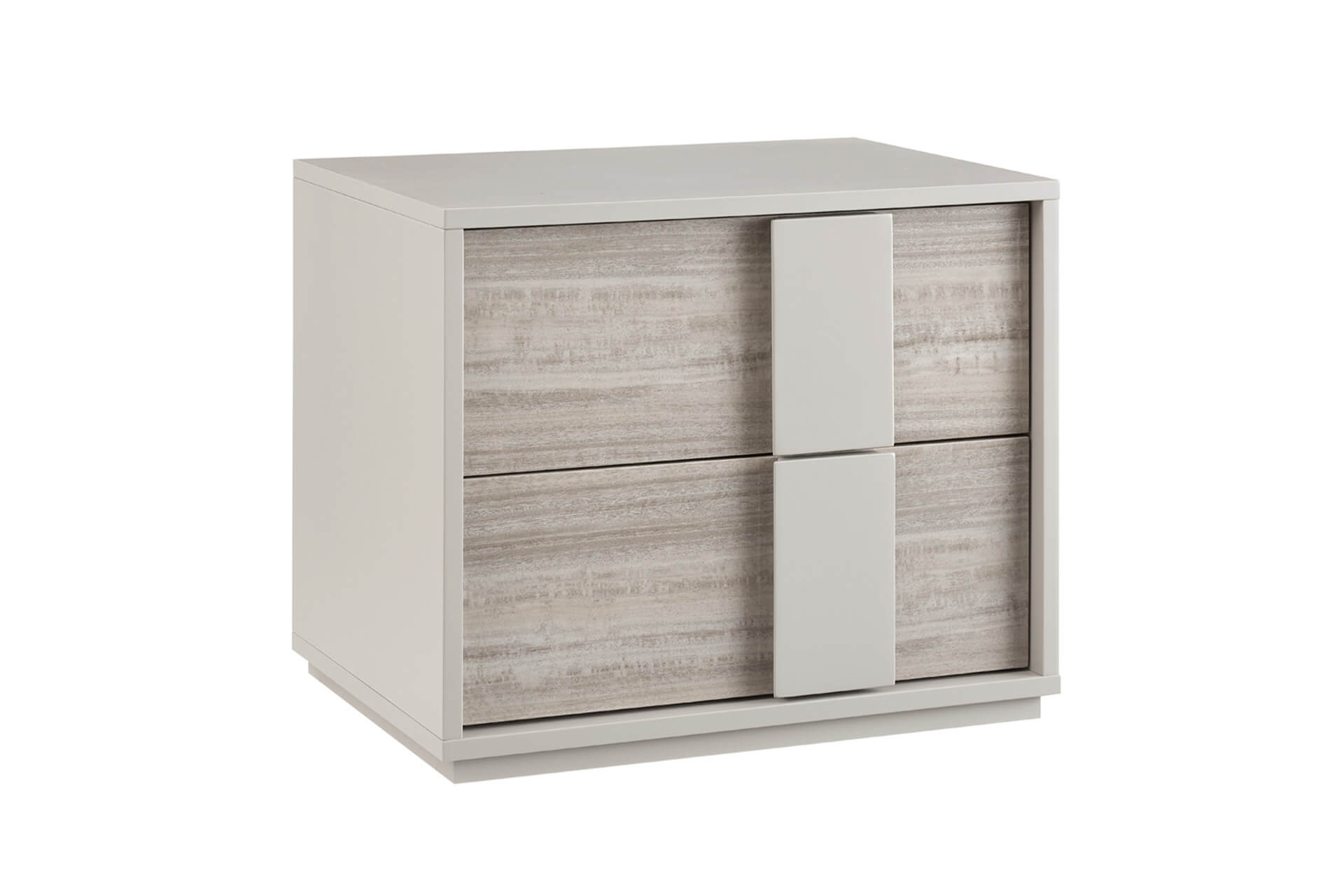 Jul-410-GY Bedside Table 2 Drawer - Grey
