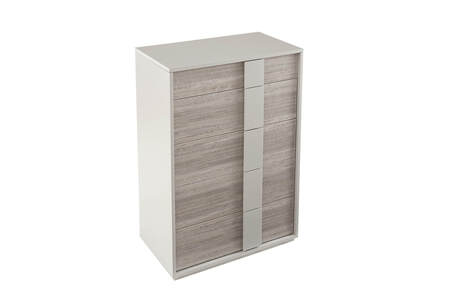Jul-412-GY Tall Chest 4 Drawer Open Top - Grey