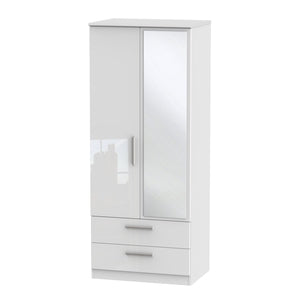 KNI062 2ft6in 2 Drawer Mirror Robe