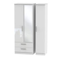 KNI142 Tall Triple 2 Drawer Mirror Robe