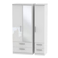 KNI152 Triple 2 Drawer Mirror + Drawer Robe
