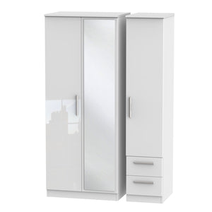 KNI157 Triple Mirror + Drawer Robe