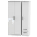 KNI160 Tall Triple Plain + Drawer Robe