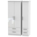 KNI161 Tall Triple 2 Drawer + Drawer Robe