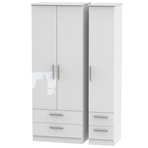 KNI161 Tall Triple 2 Drawer + Drawer Robe