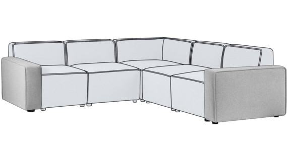 Combination Sofa Pair Of Arms - Grey