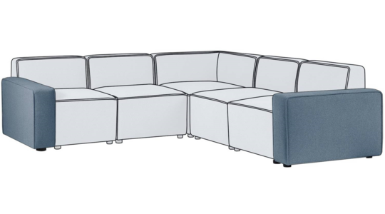 Combination Sofa Pair Of Arms - Blue