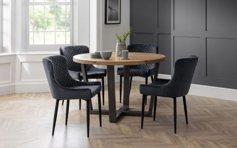 Velvet Dining Chair - Grey