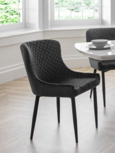 LUX001 Velvet Dining Chair - Grey