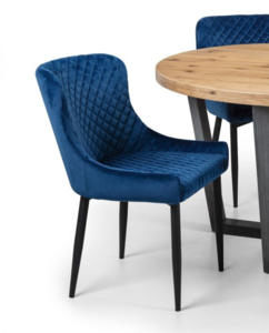 LUX002 Velvet Dining Chair - Blue