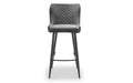 LUX201 Velvet Bar Stool - Grey