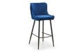 LUX202 Velvet Bar Stool - Blue
