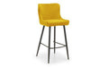 LUX203 Velvet Bar Stool - Mustard
