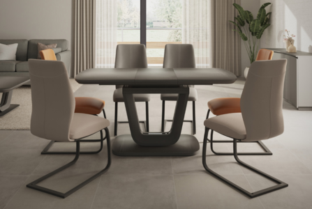 Dining Table 1200/1600 - Graphite Grey