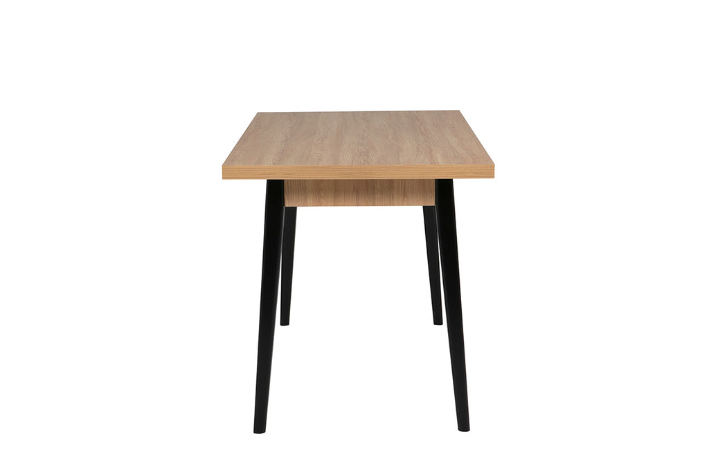 Lot-120-OK Dining Table - Rectangle 1200 Oak Top Black Leg (3).jpg