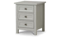 MAI001 3 Drawer Bedside - Dove Grey