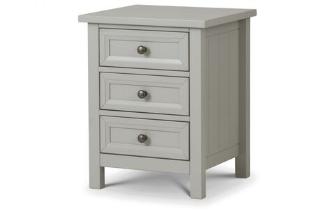 MAI001 3 Drawer Bedside - Dove Grey