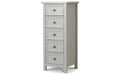 MAI004 5 Drawer Tall Chest - Dove Grey