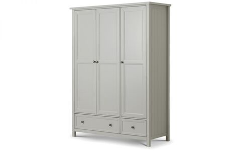 MAI007 3 Door Combination Wardrobe - Dove Grey