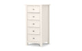 MAI104 5 Drawer Tall Chest - Surf White