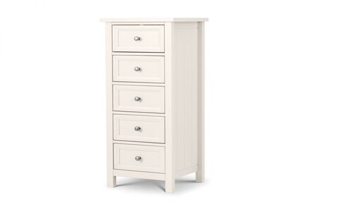 MAI104 5 Drawer Tall Chest - Surf White