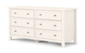 MAI105 6 Drawer Wide Chest - Surf White