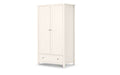 MAI106 2 Door Combination Wardrobe - Surf White