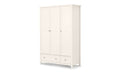 MAI107 3 Door Combination Wardrobe - Surf White
