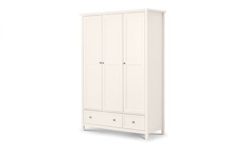 MAI107 3 Door Combination Wardrobe - Surf White