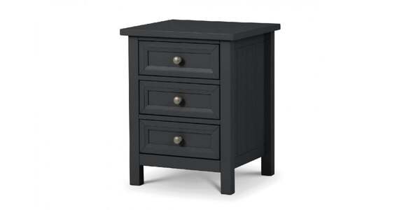 MAI151 3 Drawer Bedside - Anthracite