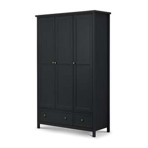 MAI157 3 Door Combination Wardrobe - Anthracite
