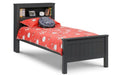MAI163 Bookcase Bed 90Cm - Anthracite
