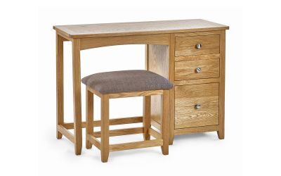 MAL259 Single Pedestal Dressing Table & Stool Set