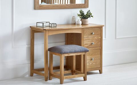 Single Pedestal Dressing Table & Stool Set