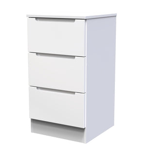 MIL001 3 Drawer Bedside
