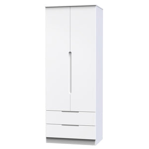 MIL081 Tall 2 Drawer Double Wardrobe