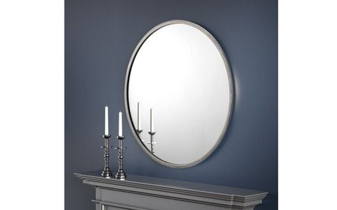 Round Pewter Wall Mirror