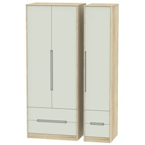 MON161 Tall Triple 2 Drawer + Drawer Robe